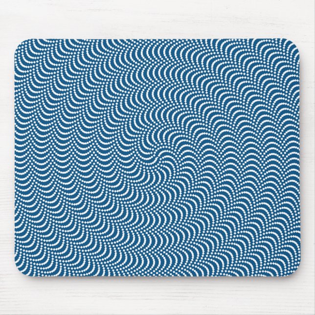 Psychedelic Spiral in Blue Mouse Pad (Front)