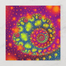 Psychedelic Spiral Neon Decorative Abstract Art