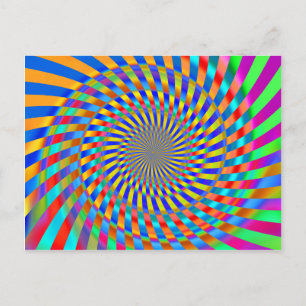 Psychedelic Spiral Pattern: Postcard