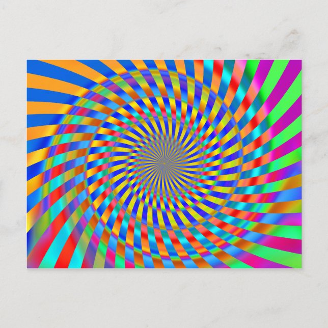 Psychedelic Spiral Pattern: Postcard (Front)