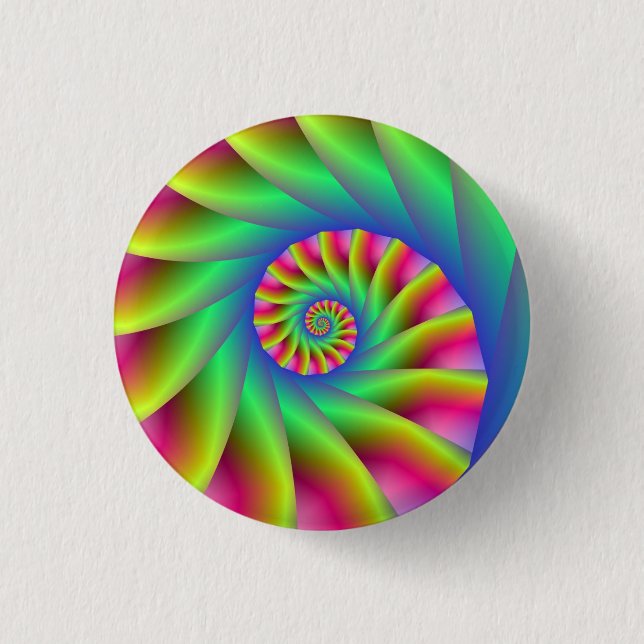 Psychedelic Spiral Steps Button (Front)