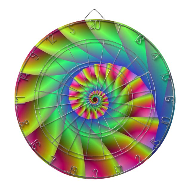 Psychedelic Spiral Steps Dartboard (Front)