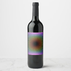 Psychedelic Spiral Wine Label