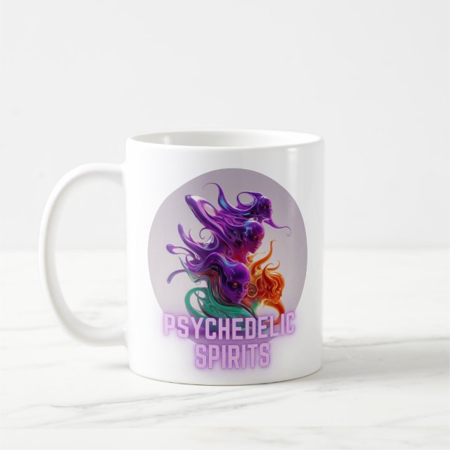 Psychedelic Spirits - Surreal souls Coffee Mug (Left)