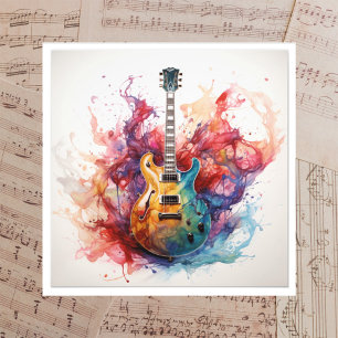 Psychedelic Splashing Guitars Photo Art #13 Print