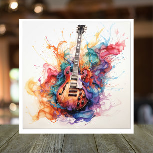 Psychedelic Splashing Guitars Photo Art #14 Print