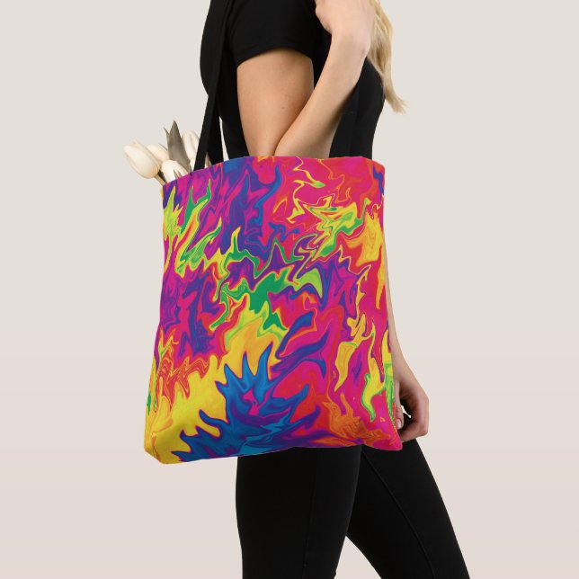 Psychedelic Splashing...... Tote Bag (Close Up)