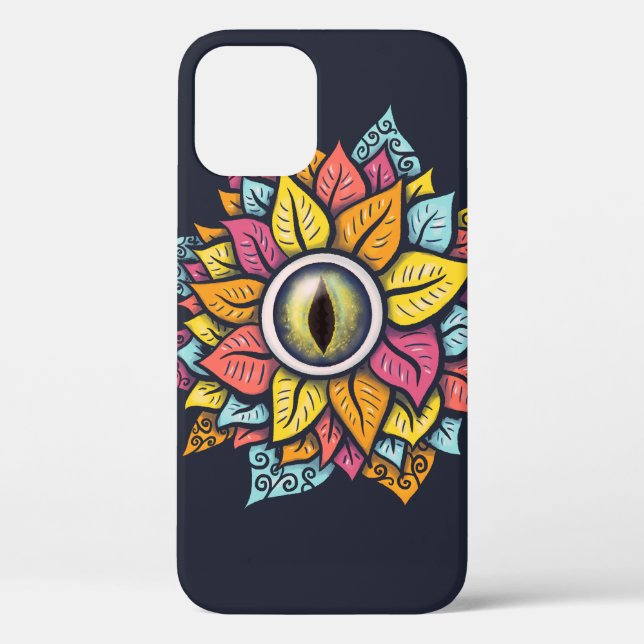 Psychedelic Spooky Eye Flower Colourful Case-Mate iPhone Case (Back)