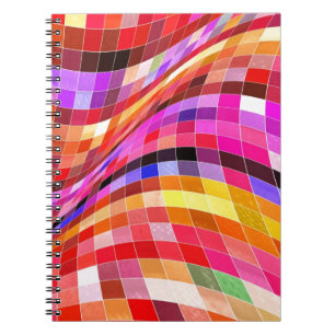 Psychedelic Square Pattern Notebook
