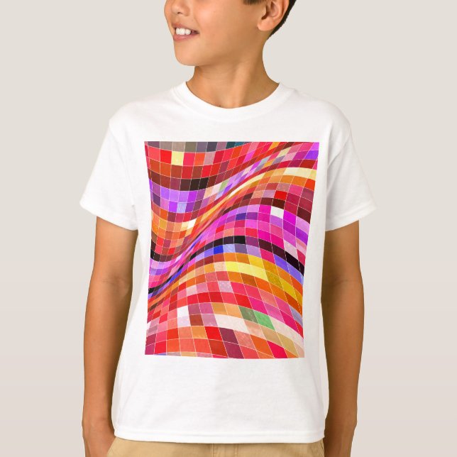 Psychedelic Square Pattern T-Shirt (Front)