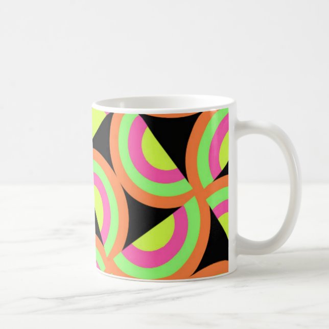 Psychedelic Squares Coffee Mug (Right)