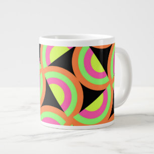 Psychedelic Squares Large Coffee Mug