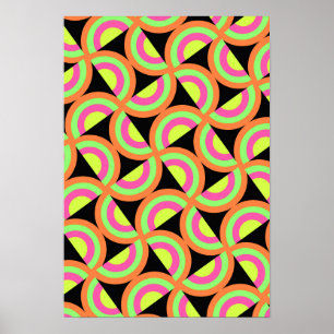 Psychedelic Squares Poster