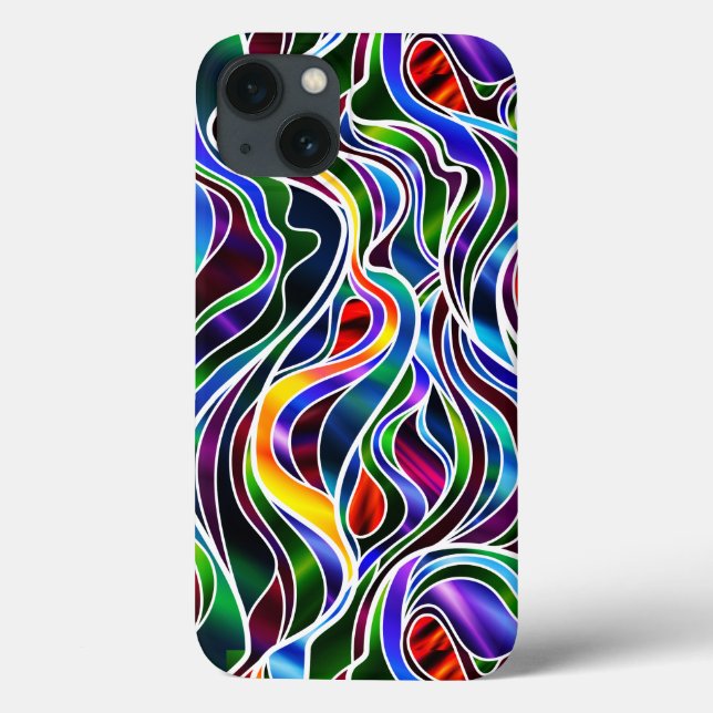 Psychedelic Stained Glass Abstract Case-Mate iPhone Case (Back)