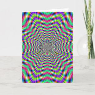 Psychedelic Stars in Stars Greeting Card