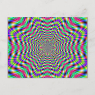 Psychedelic Stars in Stars Post Card