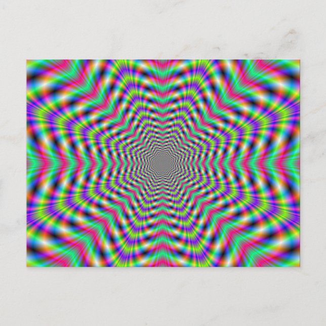 Psychedelic Stars in Stars Post Card (Front)
