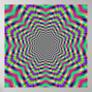 Psychedelic Stars in Stars Poster