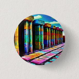 Psychedelic Stones 3 Cm Round Badge