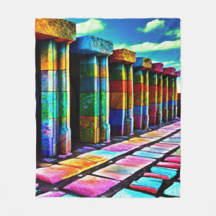 Psychedelic Stones Fleece Blanket