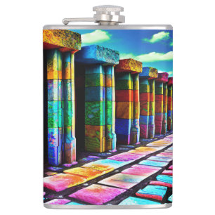 Psychedelic Stones Hip Flask