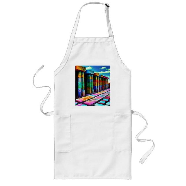 Psychedelic Stones Long Apron (Front)
