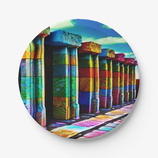 Psychedelic Stones Paper Plate (Front)