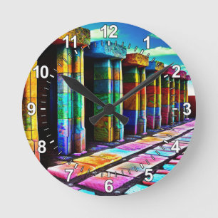 Psychedelic Stones Round Clock