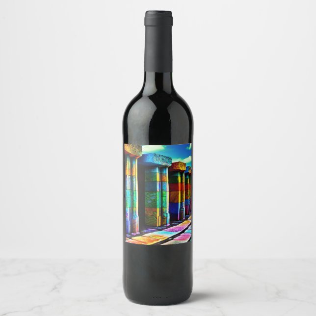 Psychedelic Stones Wine Label (Front)