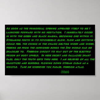 Psychedelic Stream poem print