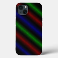 Psychedelic Stripe In Red Blue Green iPhone 13 cas