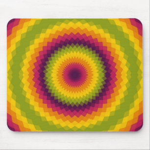 Psychedelic Sunburst Mouse Pad