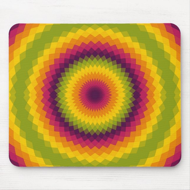 Psychedelic Sunburst Mouse Pad (Front)