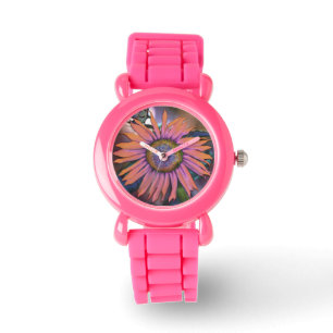 Psychedelic Sunflower Watch with Glitter Strap