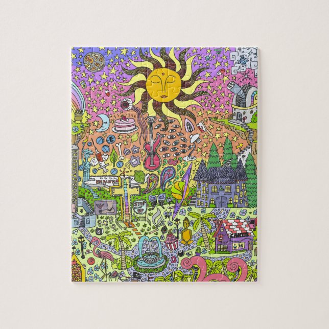 PSYCHEDELIC SUNSET JIGSAW PUZZLE (Vertical)