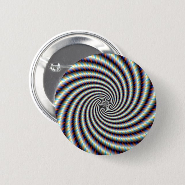 Psychedelic Swirl 6 Cm Round Badge (Front & Back)