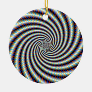 Psychedelic Swirl Ceramic Ornament