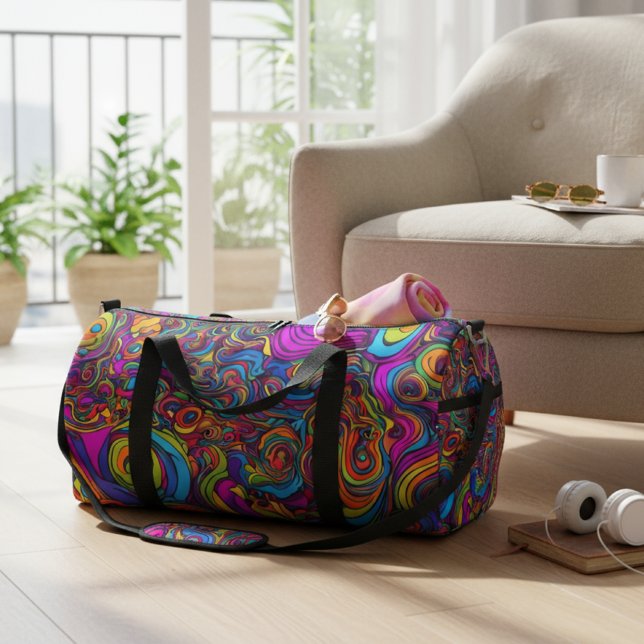 Psychedelic Swirl Duffle Bag (Creator Uploaded)