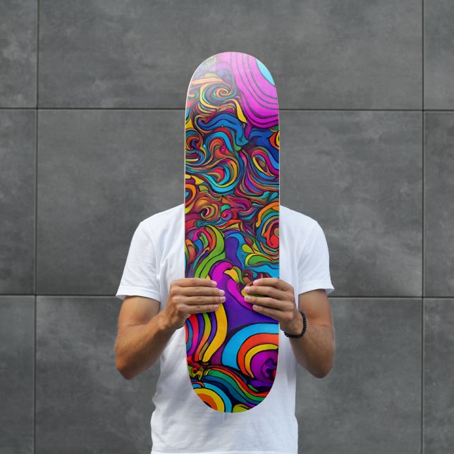 Psychedelic Swirl Skateboard (Creator Uploaded)