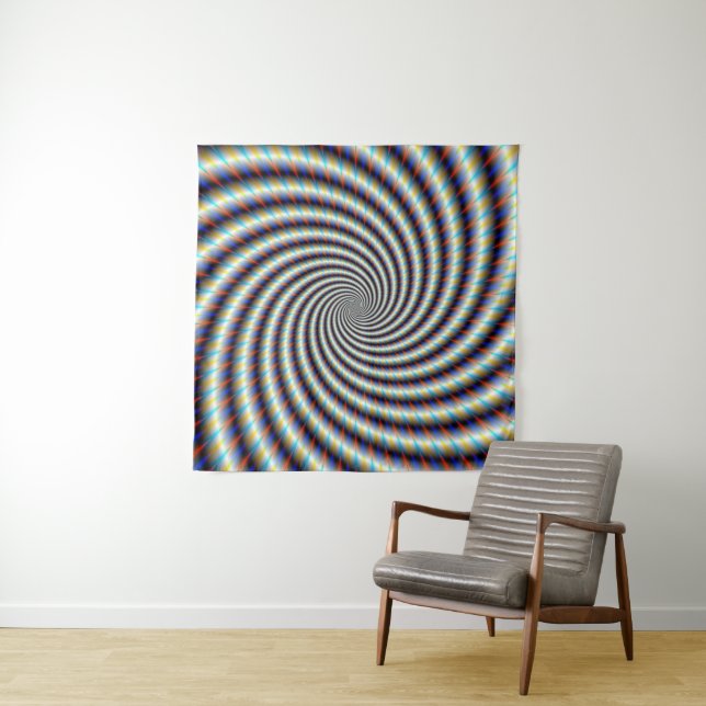 Psychedelic Swirl Tapestry (In Situ)
