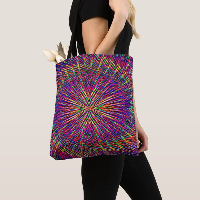 Psychedelic swirling Star...... Tote Bag (Close Up)