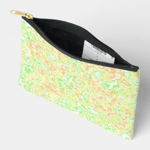Psychedelic Swirly Boho Hippie Colourful Marble Accessory Pouch