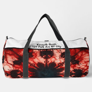 Psychedelic Tie Dye Bloom Monogram Personalised Duffle Bag