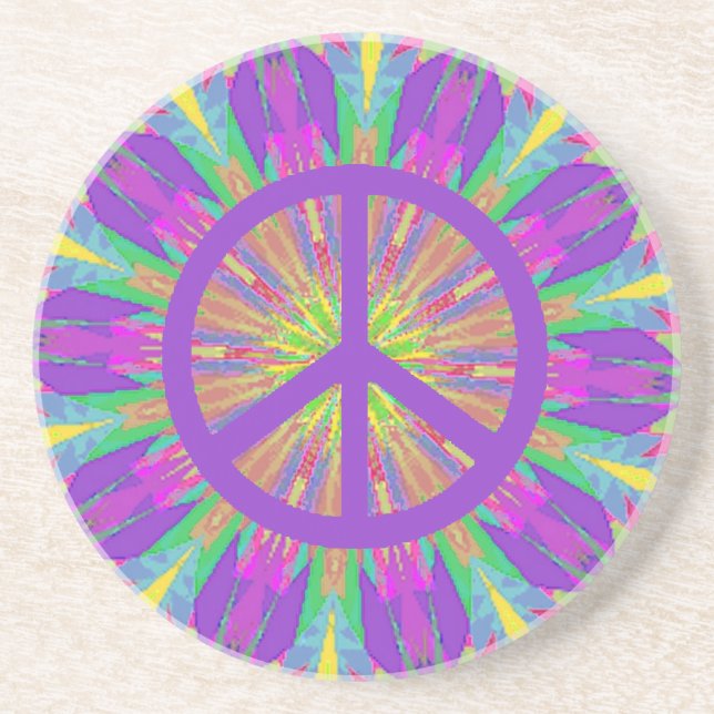 Psychedelic Tie Dye Coaster (Front)