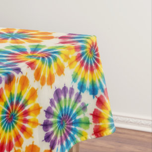 Psychedelic Tie Dye Groovy Retro Tablecloth