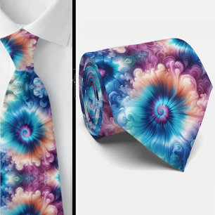 Psychedelic Tie-Dye Pattern Tie