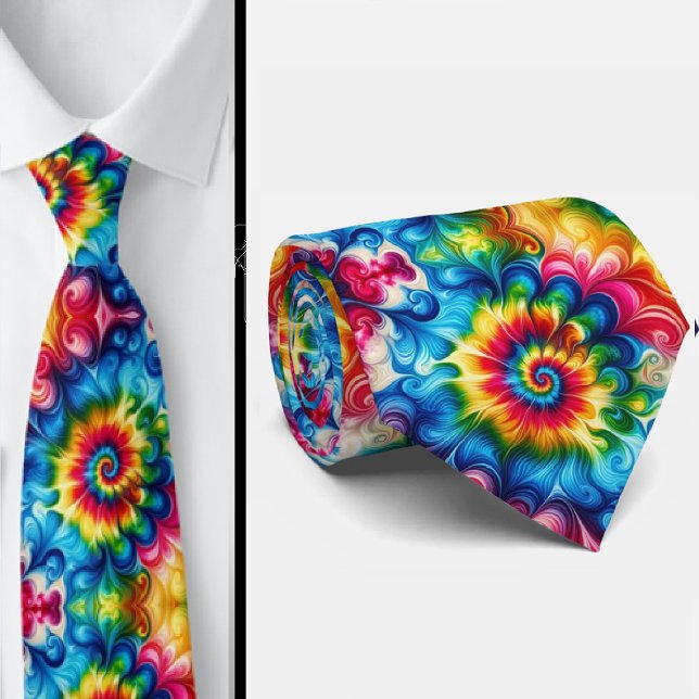 Psychedelic Tie-Dye Pattern Tie (Creator Uploaded)