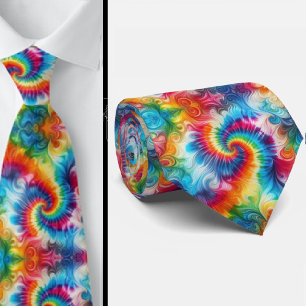 Psychedelic Tie-Dye Pattern Tie