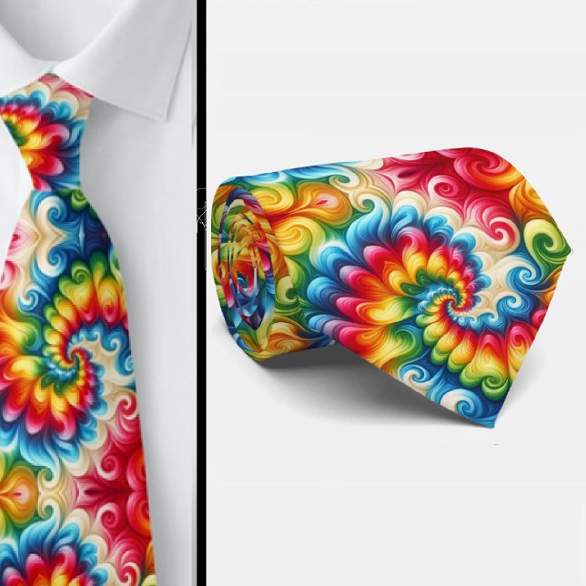 Psychedelic Tie-Dye Pattern Tie (Creator Uploaded)