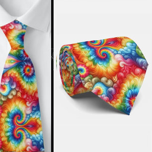 Psychedelic Tie-Dye Pattern Tie